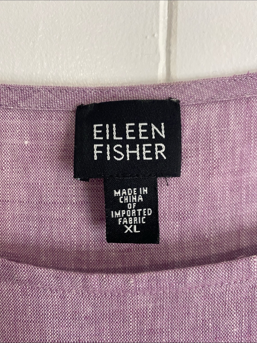 Eileen Fisher Irish Linen Purple Midi Tank Dress XL Coastal Minimalist Lagenlook - Picture 2 of 9